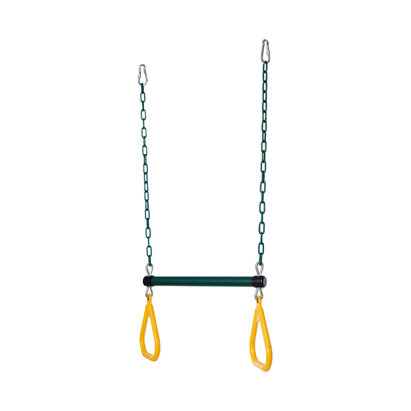 Forest Green Iron Chain Kids Swing Trapeze