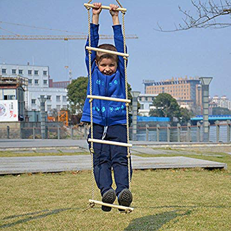 Wooden Climbing Rope Ladder Para sa Mga Bata